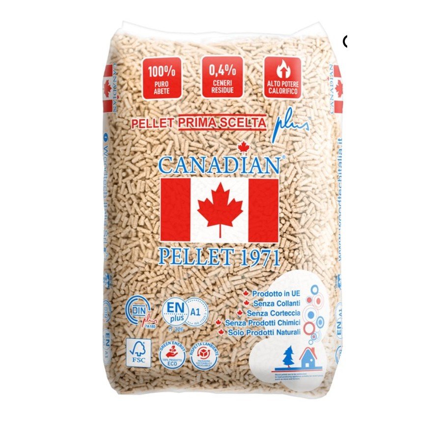 Pellet Canadian 1971 – Abete rosso – Bancale 70 sacchi da 15 kg
