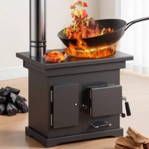 Stufa cucina a legna con piano cottura